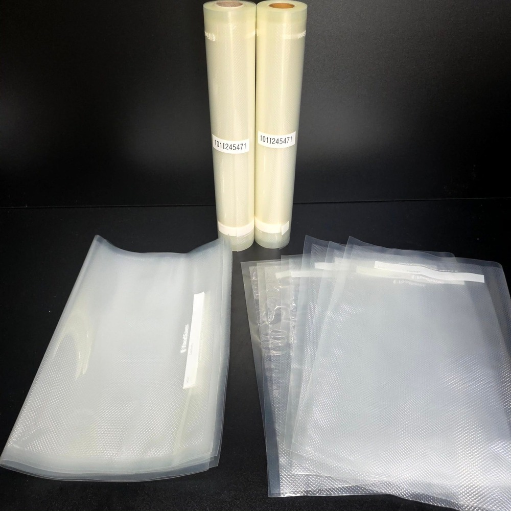FoodSaver Vacuum Sealer Bags Multi-Pack Clear 2 Rolls 6 Small Bags 11x14 Bags